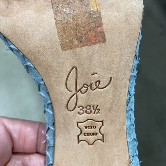 Joie Abbott Fish-skin Sandal heels size 38.5 fits 8-8.5 US - Picture 6 of 8